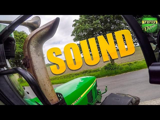 John Deere 7810 (8.1L) -  pure Exhaust SOUND (60FPS)