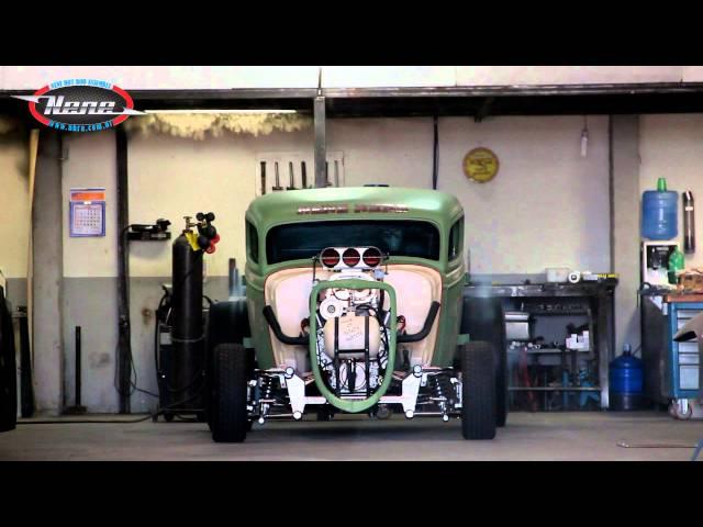 Nene NHRA - Ford 34 Drag Rat V8 Blower - Burnout