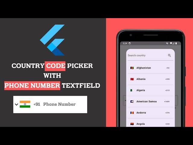 Country Code Picker Flutter - Intl phone field #flutter