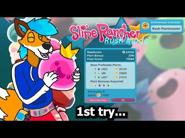 So I got the RUSH PLORTMASTER trophy first try... | Slime Rancher