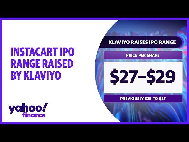 Instacart IPO price range raised by Klaviyo