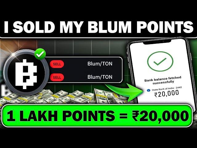 I Sold My Blum Points Live Proof | Blum Points Whales Market Sell Guide 🪂