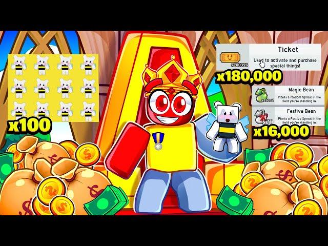 THE NEW RICHEST PLAYER IS INSANE! *CRAZIEST INVENTORY & MATERIALS YET* (Bee Swarm Simulator)