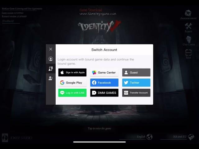 Перенос акаунта Identity V с android на iOS и на оборот