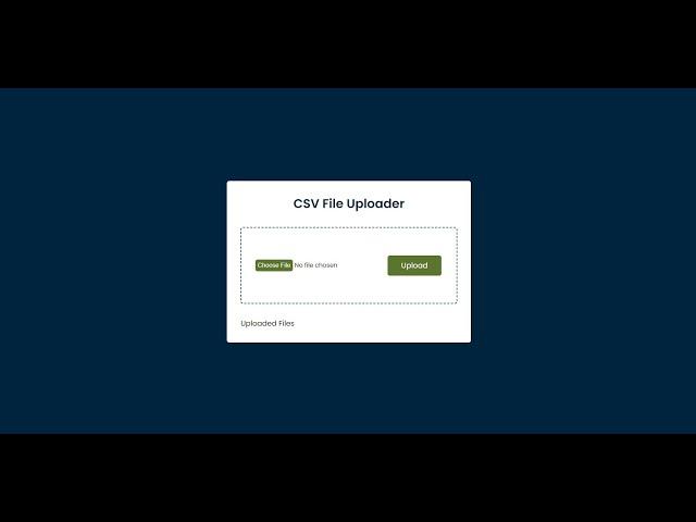 CSV File uploader App using Nodejs