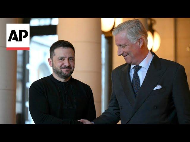 Zelenskyy meets Belgium's King Philippe in Brussels during EU summit