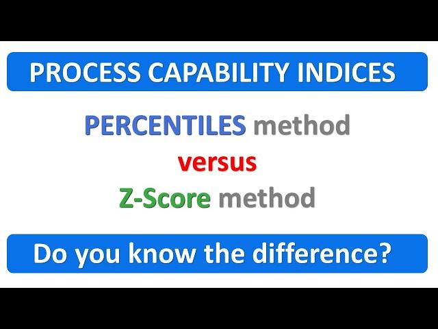 Process Capability: Why you should use the K-Score method and not the Percentile method