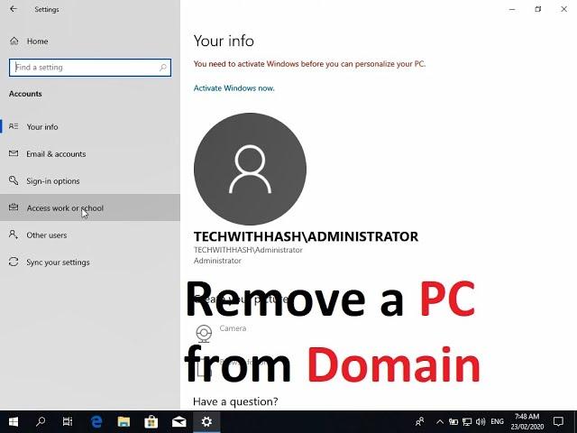 How to remove a computer from a Domain Controller