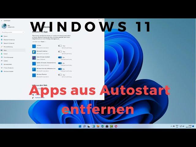 Windows 11 Apps aus Autostart entfernen