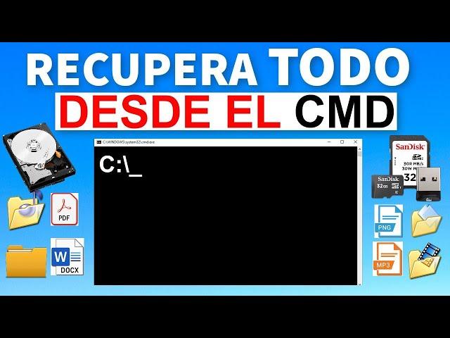 Recuperar Archivos desde el CMD / Borrados / Formateados / Eliminados / Disco Duro, Memoria USB, SD