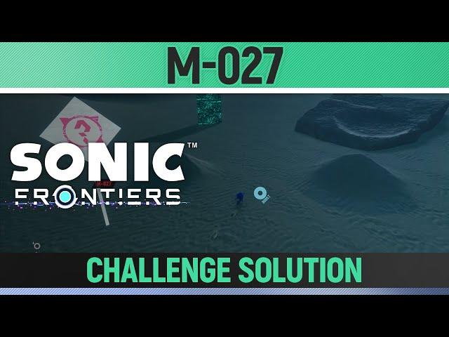 Sonic Frontiers - M-027 - Challenge Puzzle Solution 