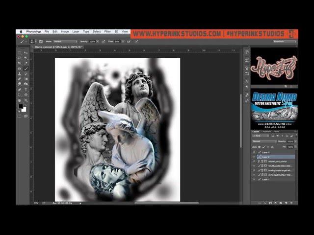 How to use photoshop for tattoo designs