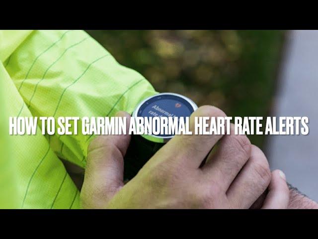 How to set high & low heart rate alerts on a Garmin