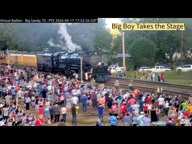 Big Boy 4014 at Big Sandy, Texas. Arrived a few hours late but the crowd was not disappointed!