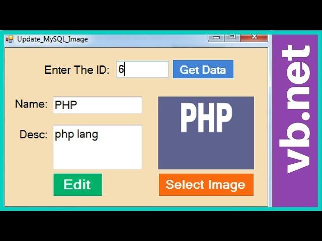 VB.NET - How To UPDATE Selected Image From MySQL DataBase In Visual Basic.Net [ with source code ]