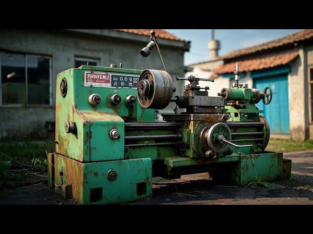 Genius Girl Restores Broken 1972 Lathe | Repair engine