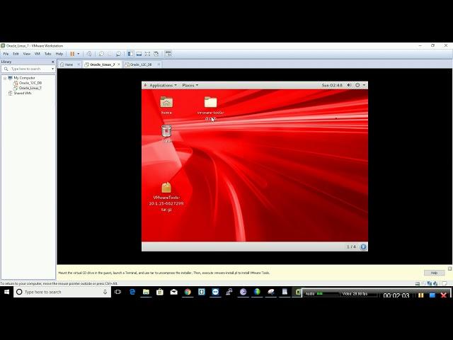 How to install vmware tools on vmware workstation pro windows 10 oracle linux 7