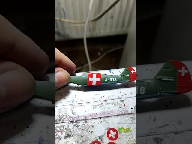 #3d Padprint on model scale 1/87 #airplane #ww2 swiss messerschitt bf109E #modeling #aviation