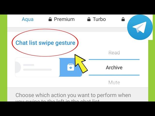 Telegram Chat List Swipe gesture Settings