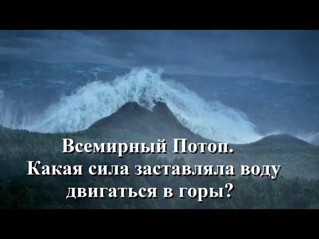 Всемирный Потоп.  Какая сила заставляла воду двигаться в горы.