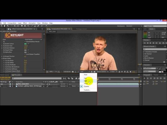 Как сделать хромакей в Adobe After Effects