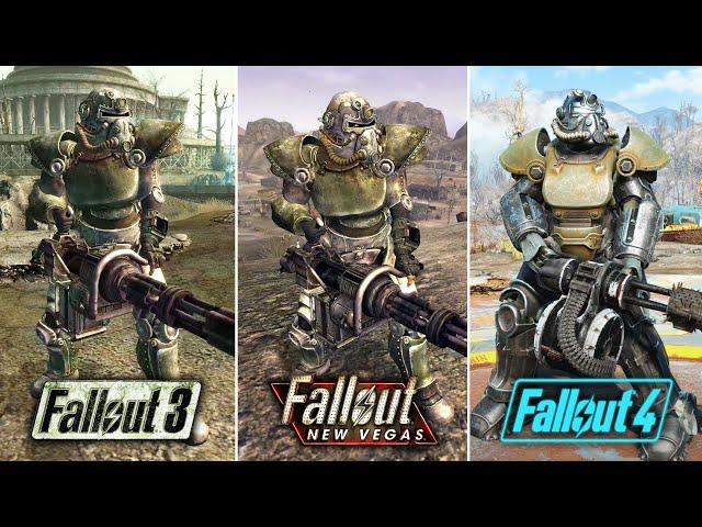 Fallout 4 vs. Fallout: New Vegas vs. Fallout 3 - Monsters & Power Armor Comparison