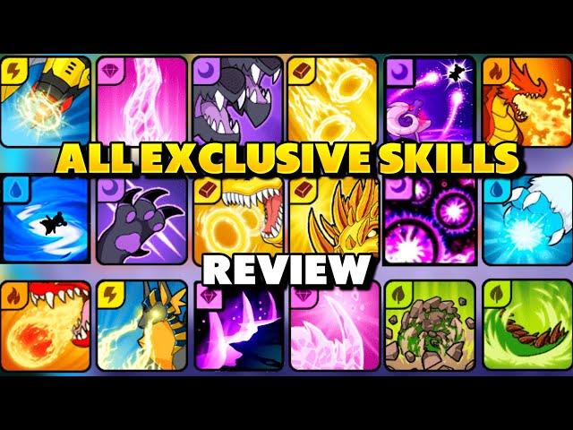 All Exclusive Skills Review in Dynamons World | 19 exclusive skills in dynamons world