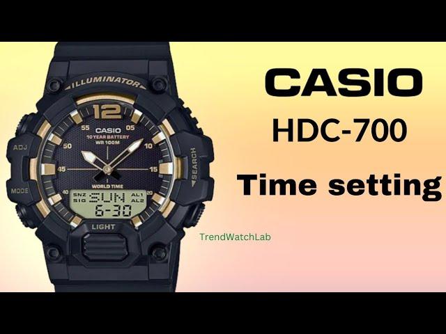 How to set time on a Casio HDC-700 (5565).