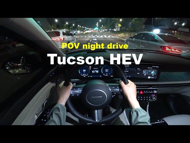 2024 Hyundai Tucson hybrid 2WD POV night drive