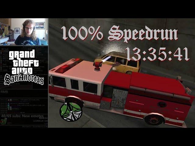 Grand Theft Auto: San Andreas 100% Speedrun in 13:35:41