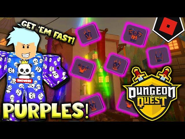 HOW TO GET PURPLE SET FAST ON DUNGEON QUEST! | Roblox Dungeon Quest