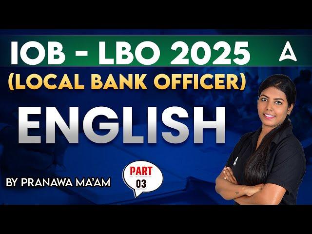 IOB LBO Preparation | IOB Local Bank Officer English Questions and Answers In Tamil | Part 3