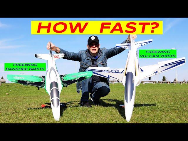 HOW FAST are the Freewing Banshee 64 & Vulcan 70 RC Jets?