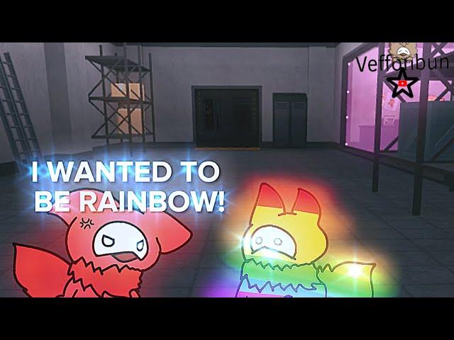 POV: you see pup fighting with rainbow