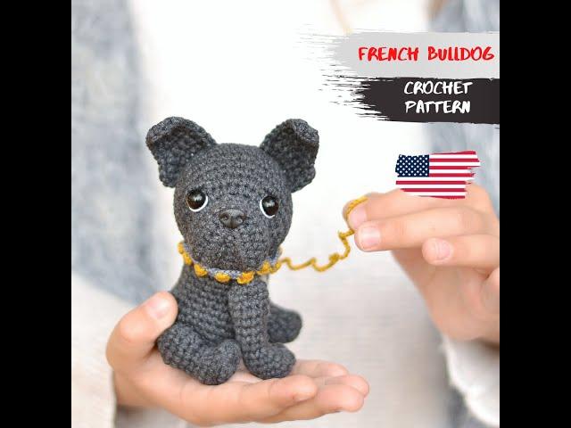 REVIEW: Mini French bulldog CROCHET PATTERN PDF, Frenchie dog amigurumi pattern, crochet Blythe pet