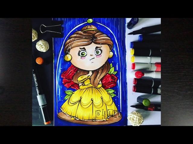 Tutorial Belle. Speed Painting with Markers