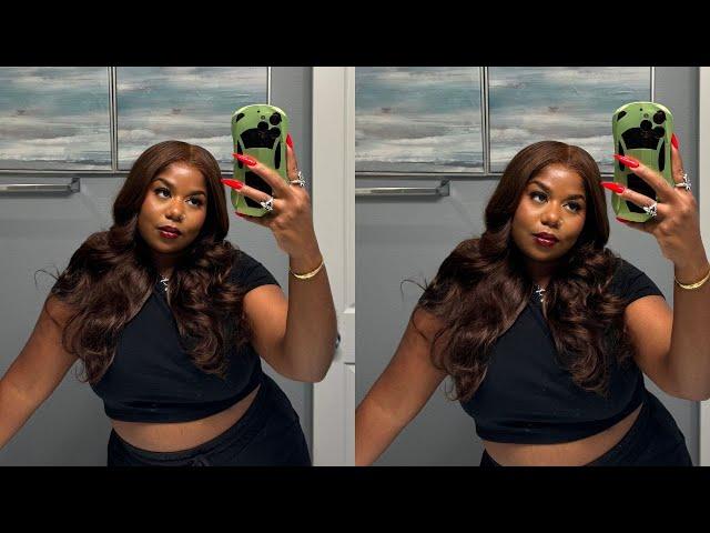 Perfect Chocolate Brown Closure Wig For Fall  No Glue | Pre Cut + Pre Curled | West Kiss Hair