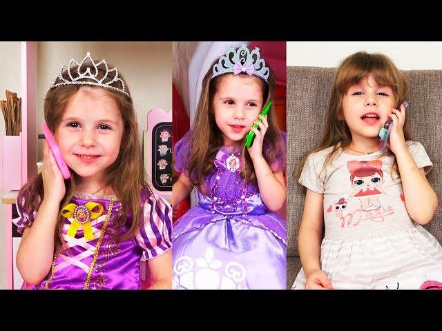 Disney princesses in a collection of videos kids. Disney princesses