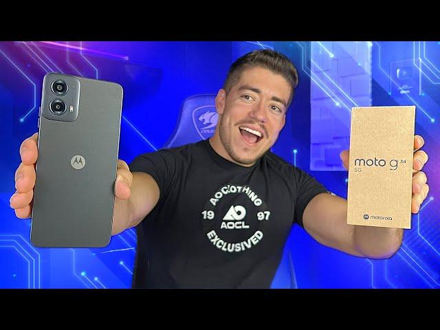 MOTO G34 5G com SNAPDRAGON 695, 120HZ E MUITO BARATO! UNBOXING