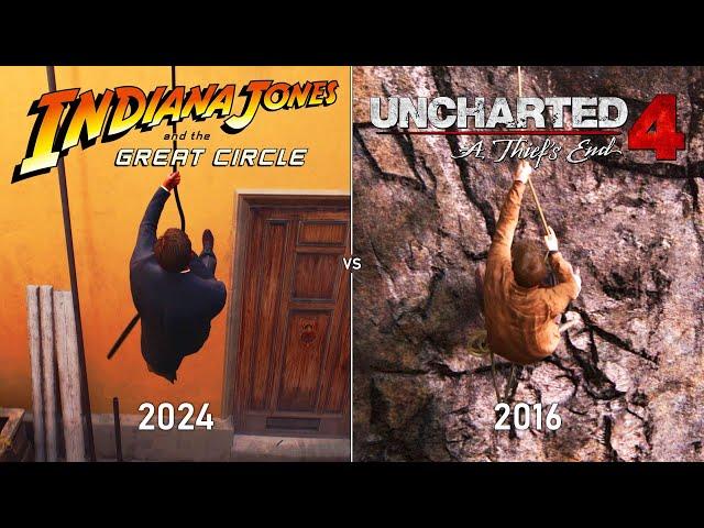 Indiana Jones and The Great Circle vs Uncharted 4 | Physics and Details Comparison