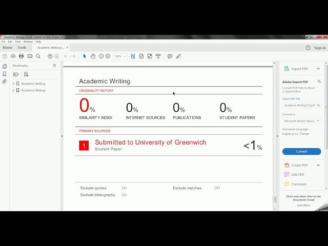 How to print out your turnitin report