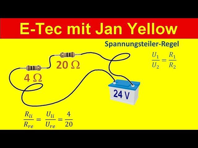 Was ist die Spannungsteiler-Regel? Wie funktioniert die Spannungsteilerregel? (Gleichstrom 03)