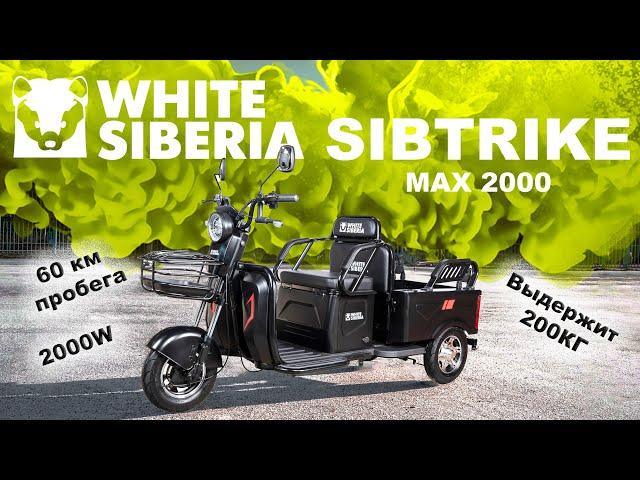 Незаменимый помощник, электротрицикл White Siberia SIBTRIKE MAX 2000w