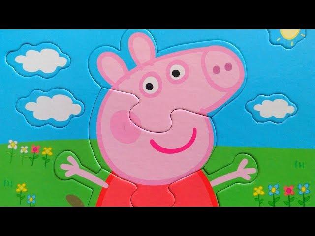 Peppa Pig in yellow boots - collect puzzle for kids | Merry Nika