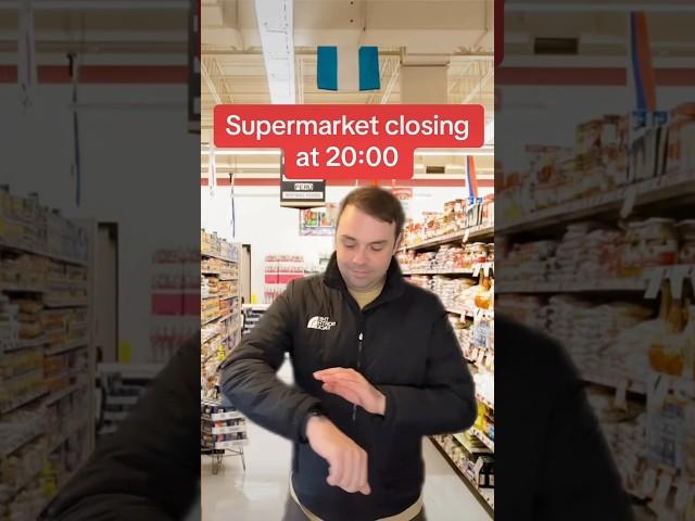 When the supermarket closes at 20:00  #funny #humor #supermarket
