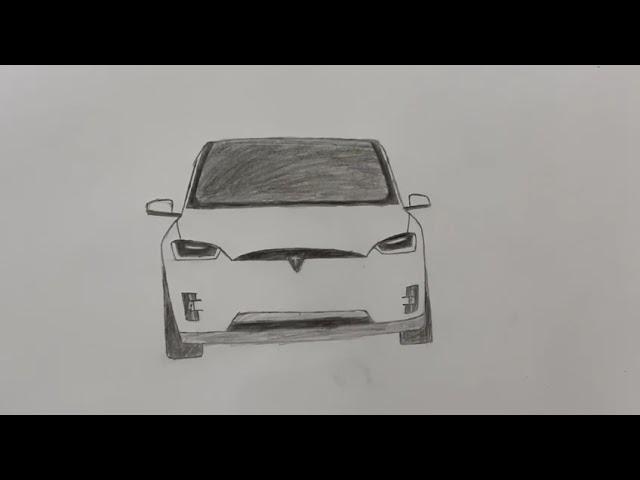 Tesla Model X қалай салу керек.Как нарисовать Tesla Model X