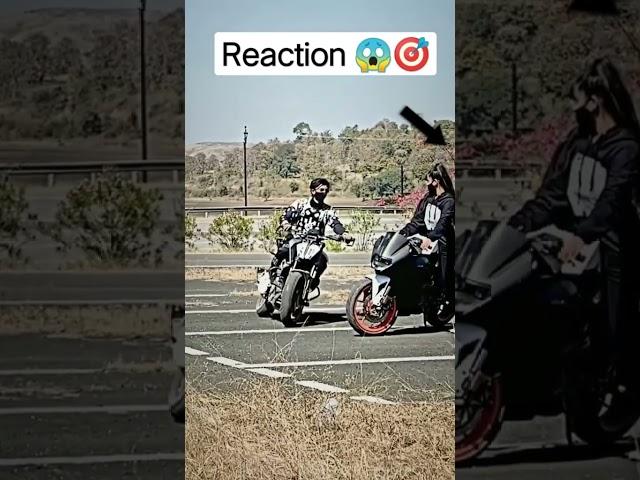 Bike Stand Video with girl #reaction | #randombike #shorts #viral #trending #girlreaction