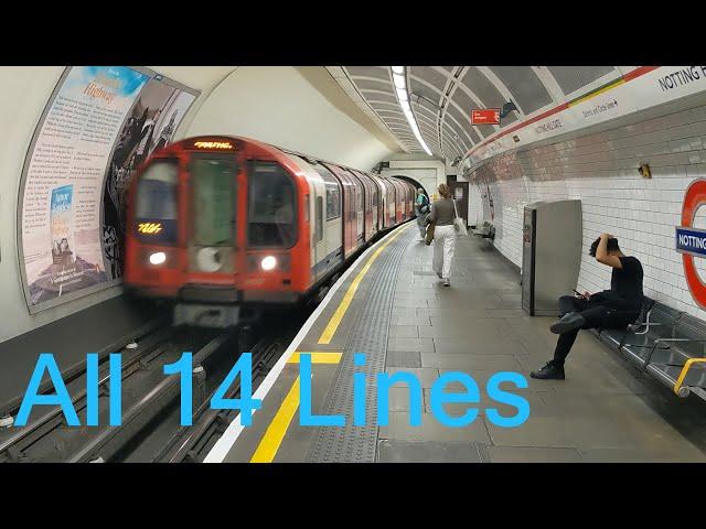 All 14 London underground train lines