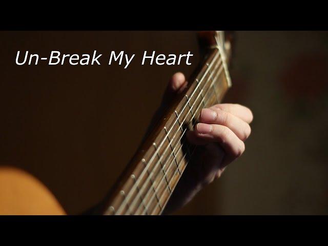 Unbreak my Heart Guitar Fingerstyle cover : Easy tabs sheet