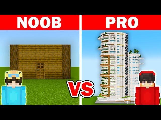 NOOB vs HACKER: I Cheated in a Build Challenge (Minecraft)